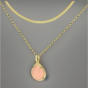 Kendra Scott Sami Quartz 14K Gold Over Brass Multi-Strand Necklace - Rose Quartz